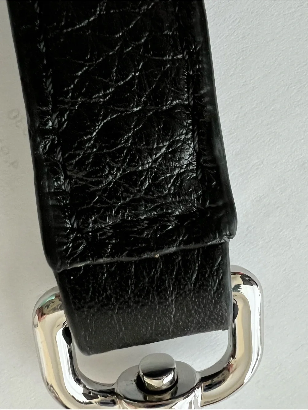 Michael Kors Black Leather Shoulder Strap with Silver Hardware NEW - Picture 5 of 5